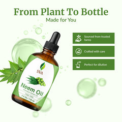 Neem oil on the palm ready for skin or face care routine