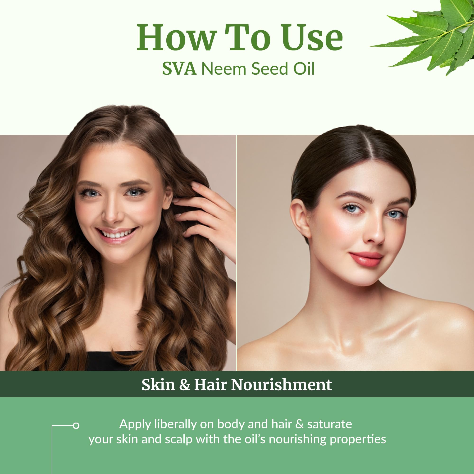 Neem oil applied during scalp massage for a nourishing experience