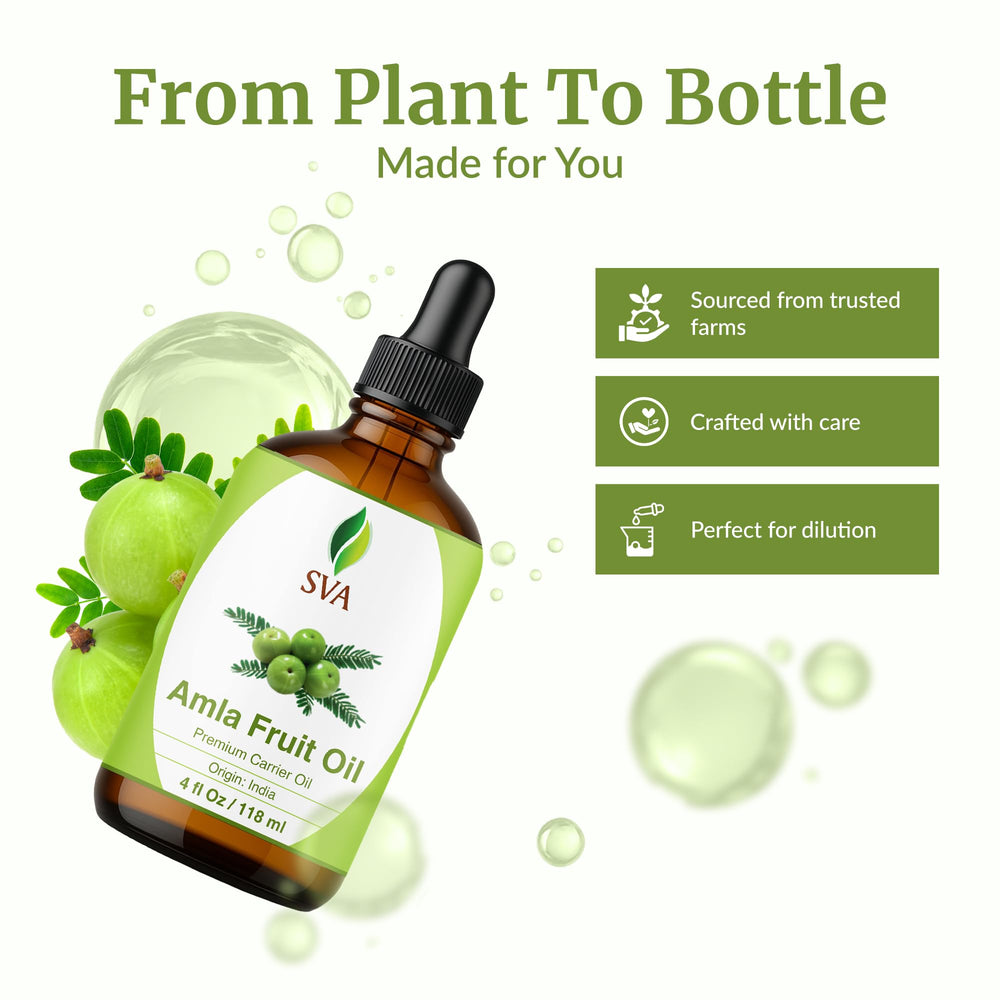 SVA ORGANICS Amla Oil for hair-oiling promotes silky, manageable strands