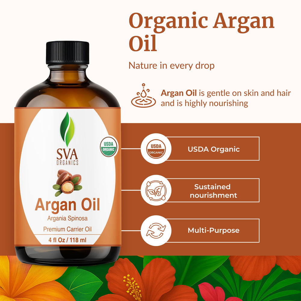 SVA Organics Argan Oil dropper enables precise application.