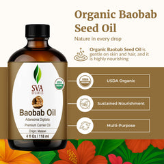 SVA Organics Baobab Oil dropper top for controlled application.