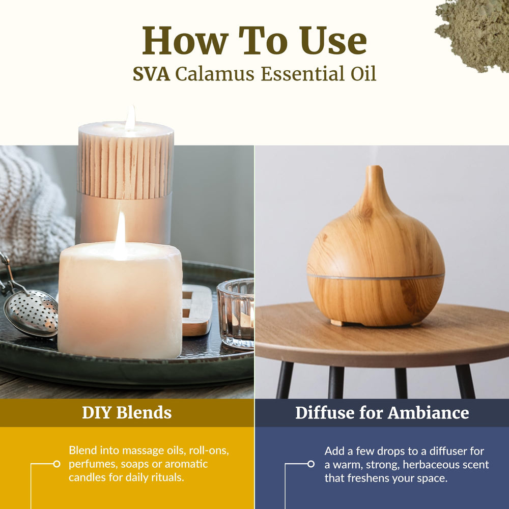 Calamus oil foot bath infusion in warm water with Epsom salts.