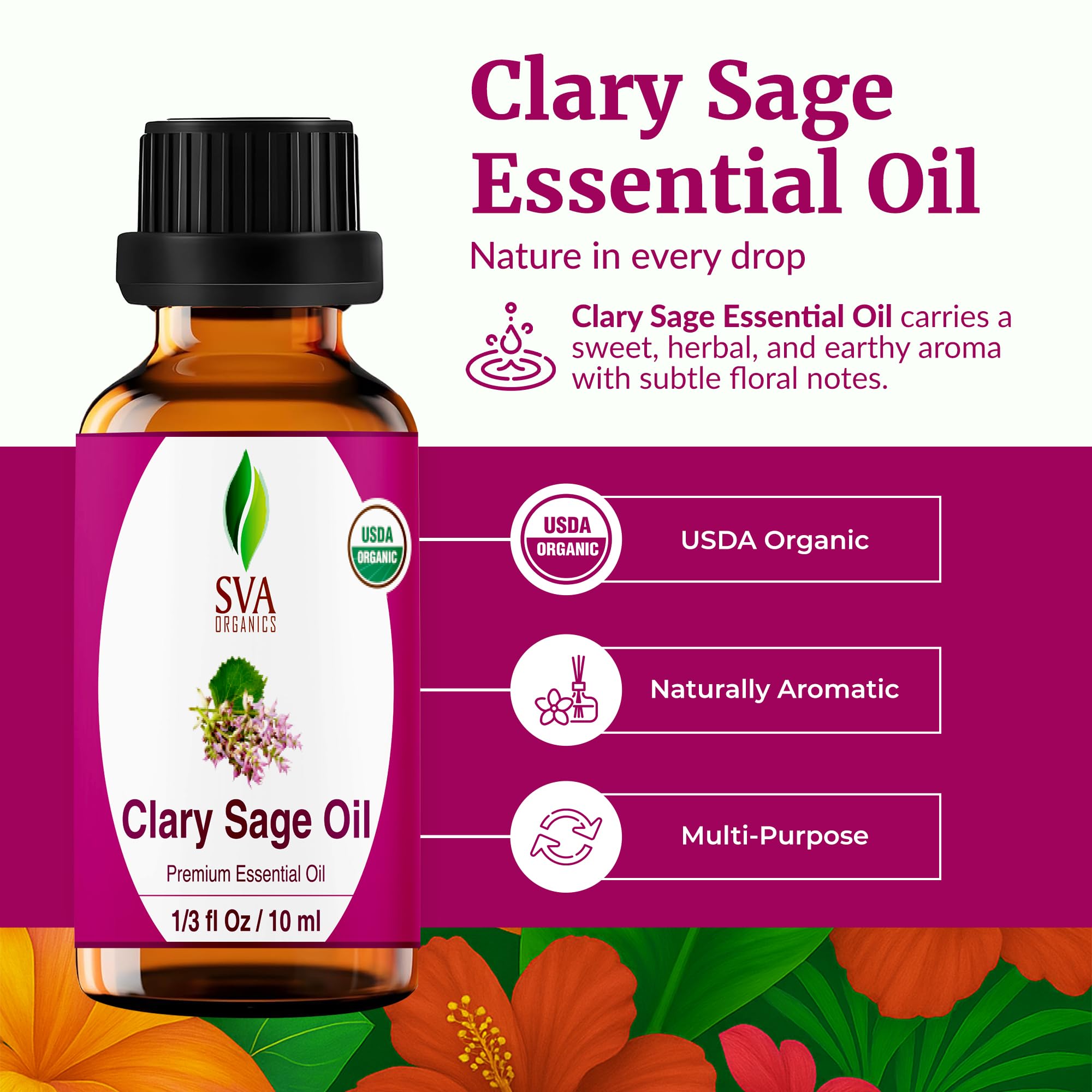 Diffuser setup with Clary Sage for a fresh scent.