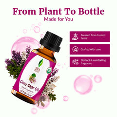 Haircare use: scalp massage with diluted Clary Sage oil.