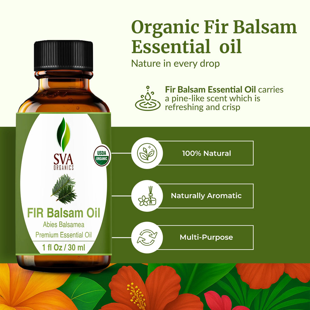 SVA Organics Fir Balsam oil in diffuser for a forest-inspired aroma.