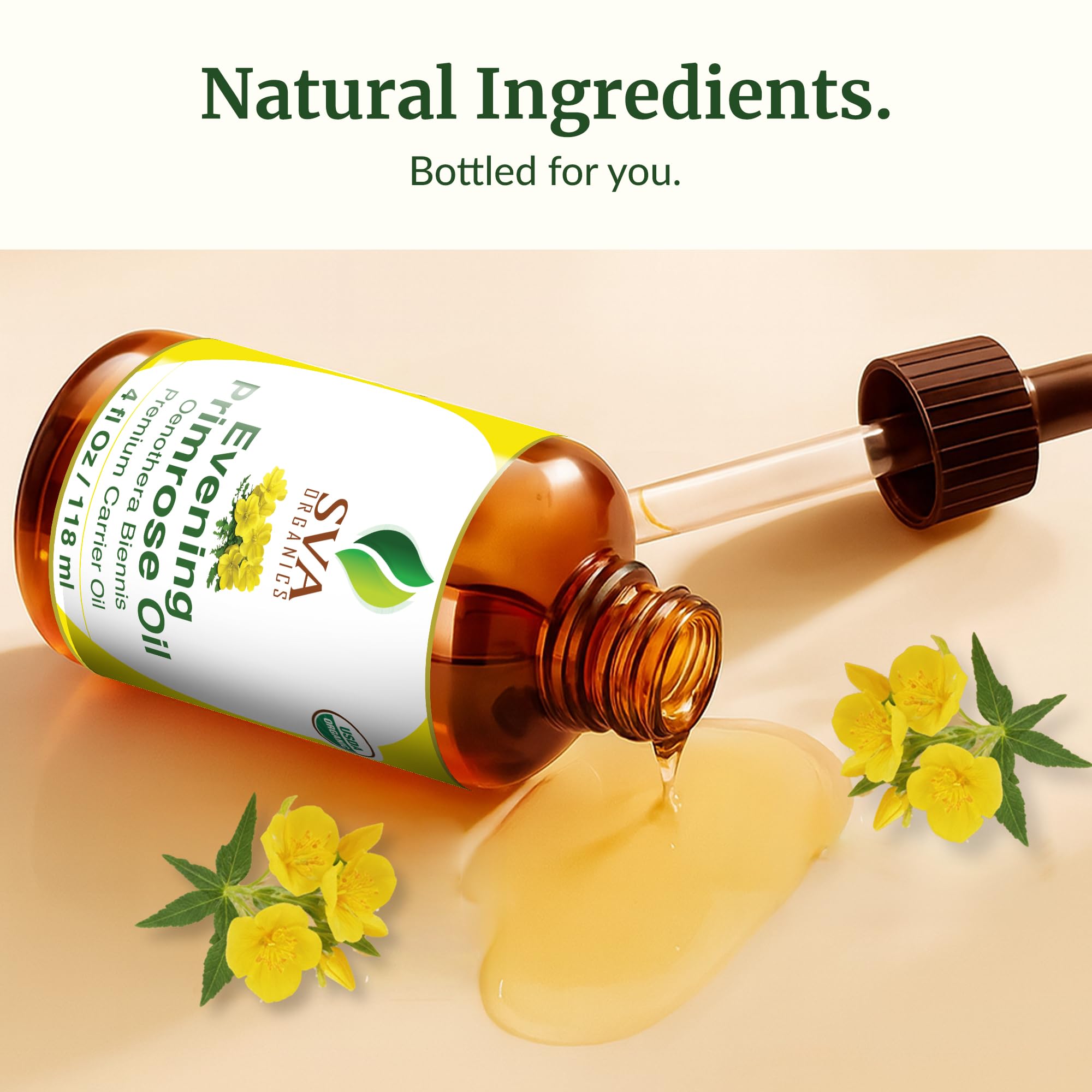 SVA Organics Evening Primrose Oil bath oil for relaxing body care.