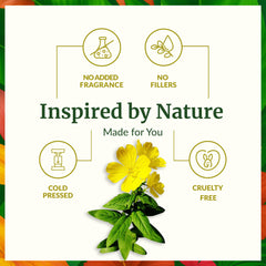 SVA Organics Evening Primrose Oil golden liquid ready for skin or hair care.