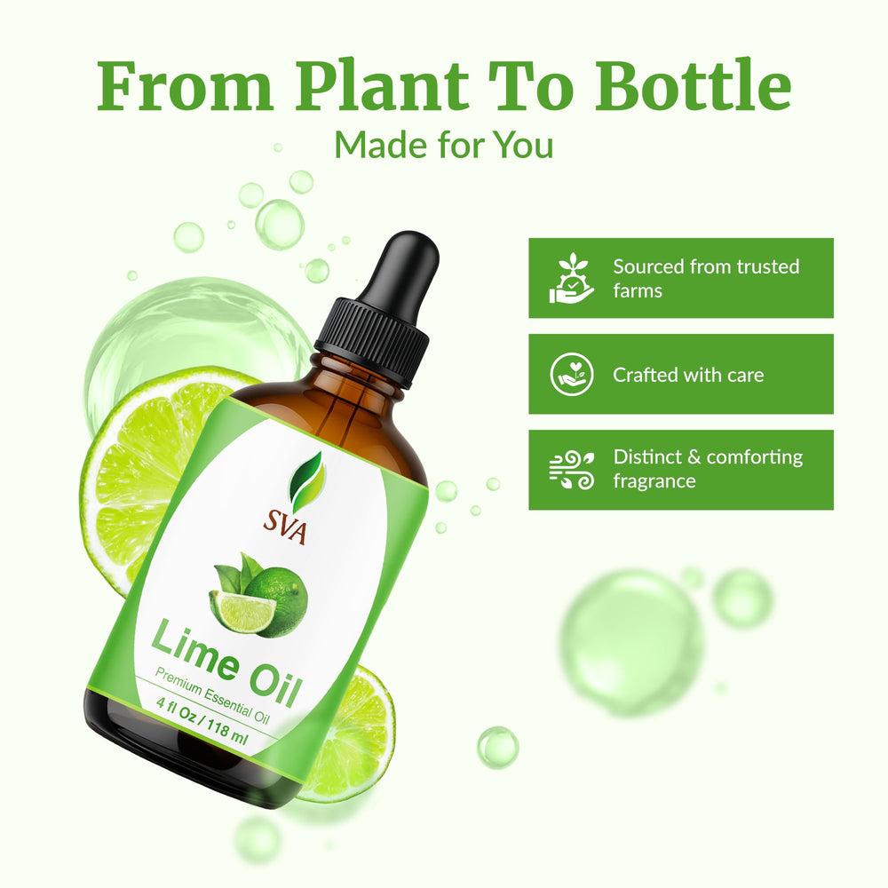 Hair care and scalp massage with SVA Organics lime essential oil