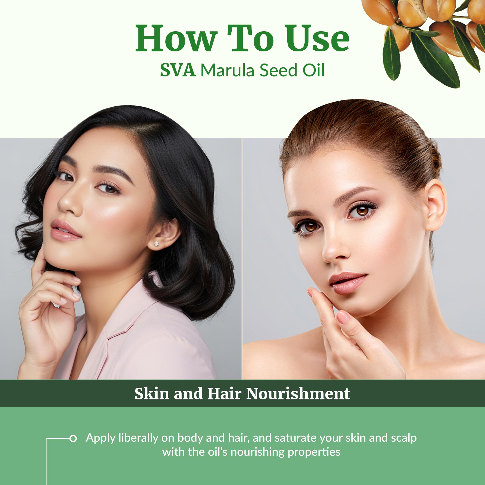 Marula oil mixed with shampoo for enhanced hair routine