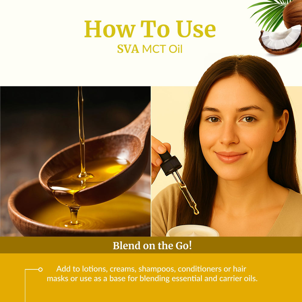SVA Organics MCT Oil in lotion blends for smoother skin.