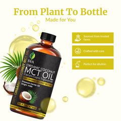 SVA Organics MCT Oil on scalp for nourishing massage and deep hydration.