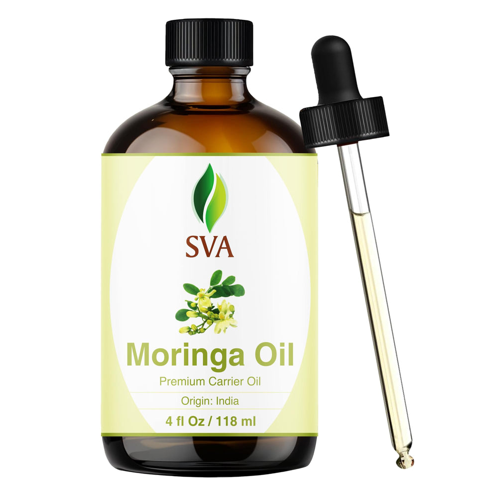 SVA Moringa Seed Oil bottle for facial and body care as a carrier oil