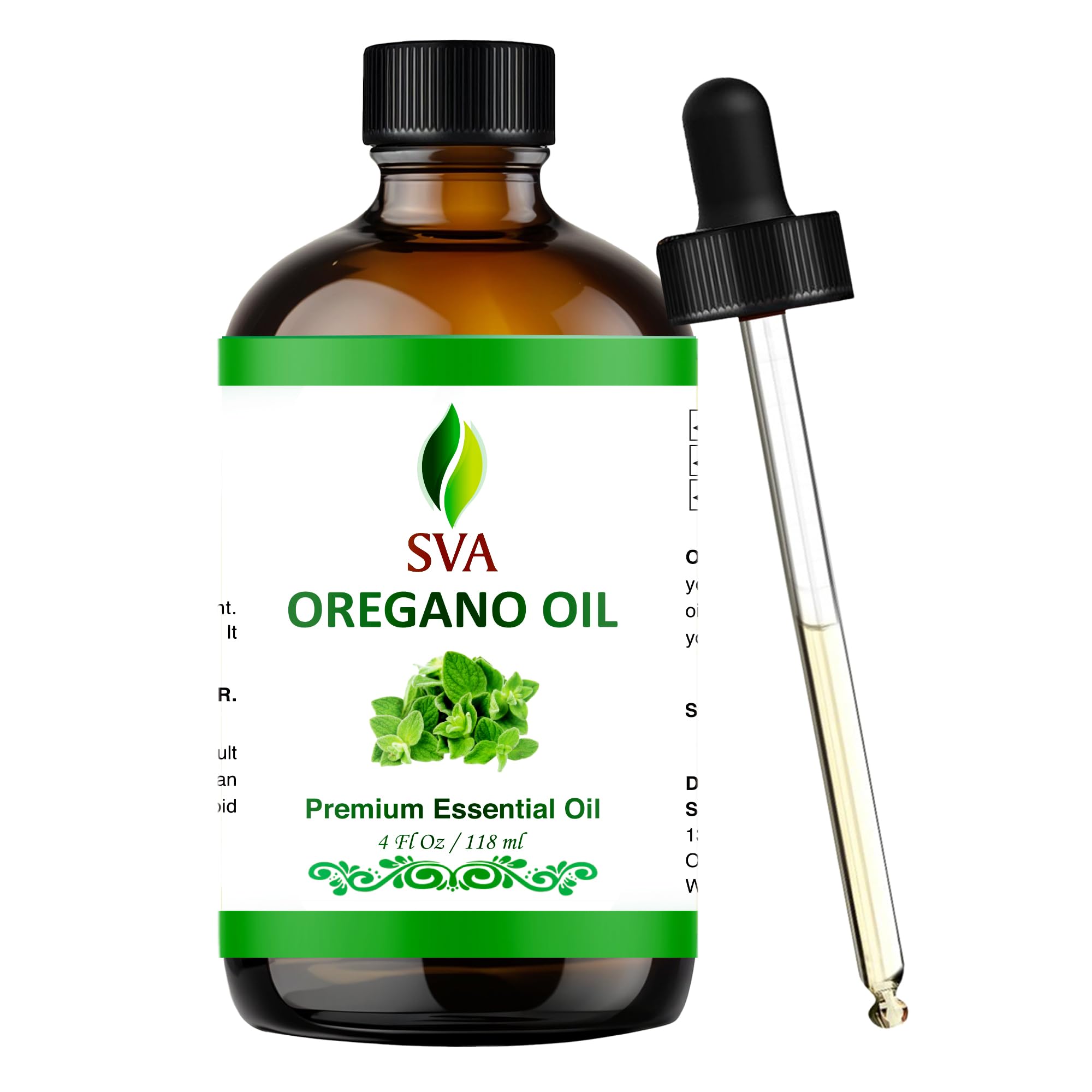 SVA ORGANICS oregano oil 4oz bottle for aromatherapy and care