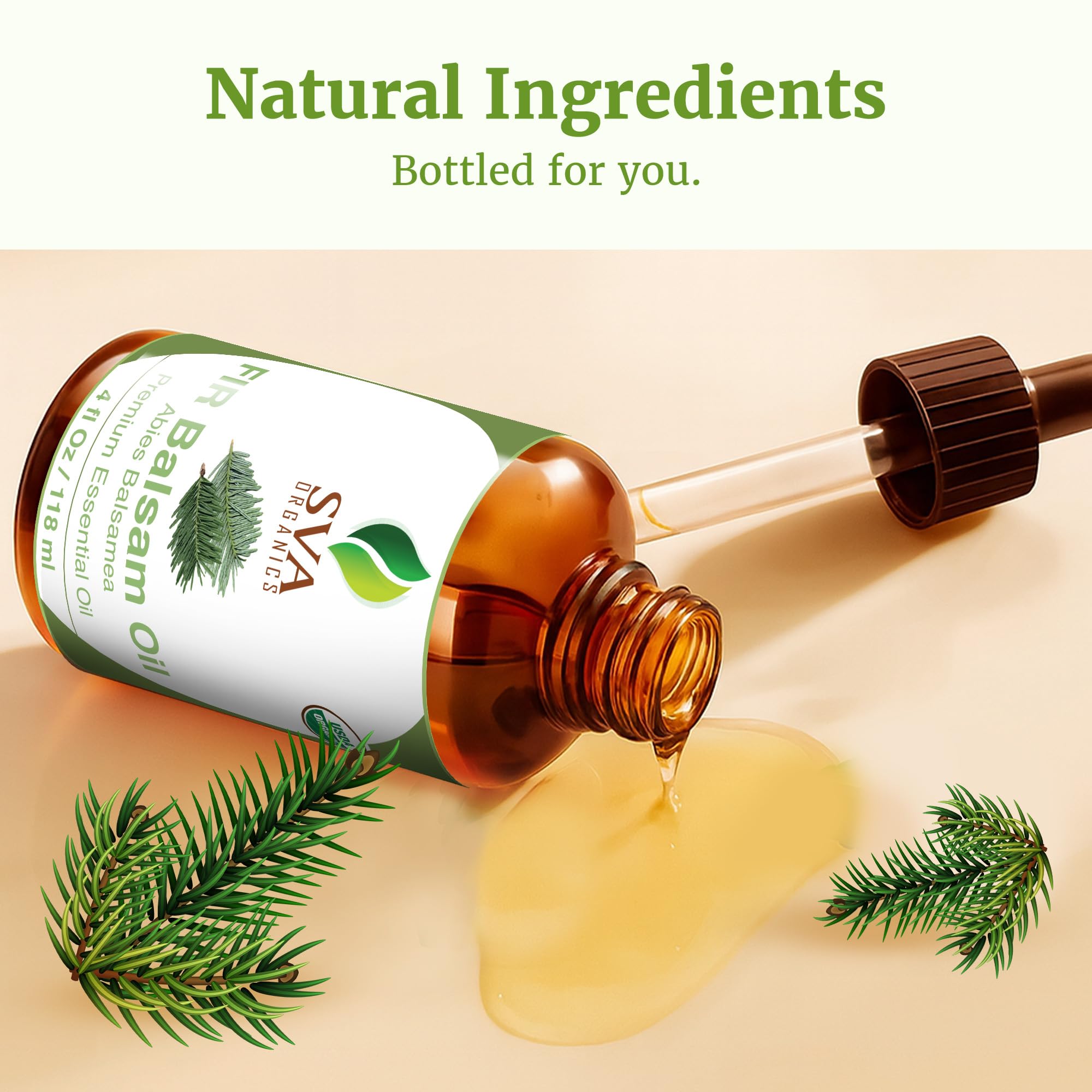 SVA Organics Fir Balsam oil packaging showing quality