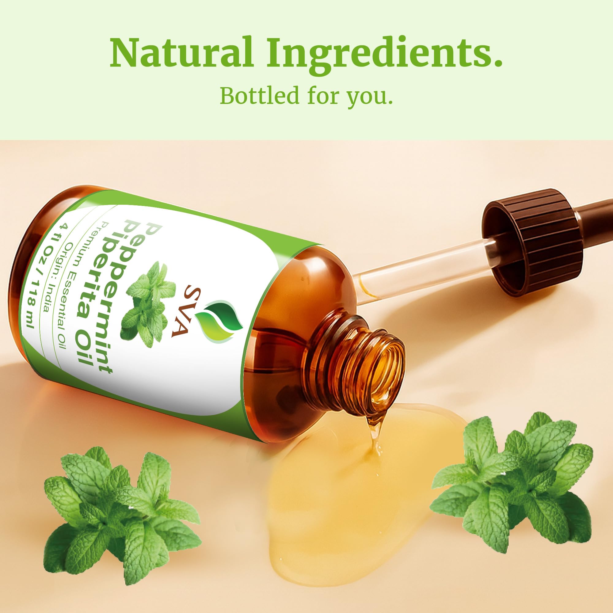 SVA Organics peppermint oil diluted in carrier oil for skin care