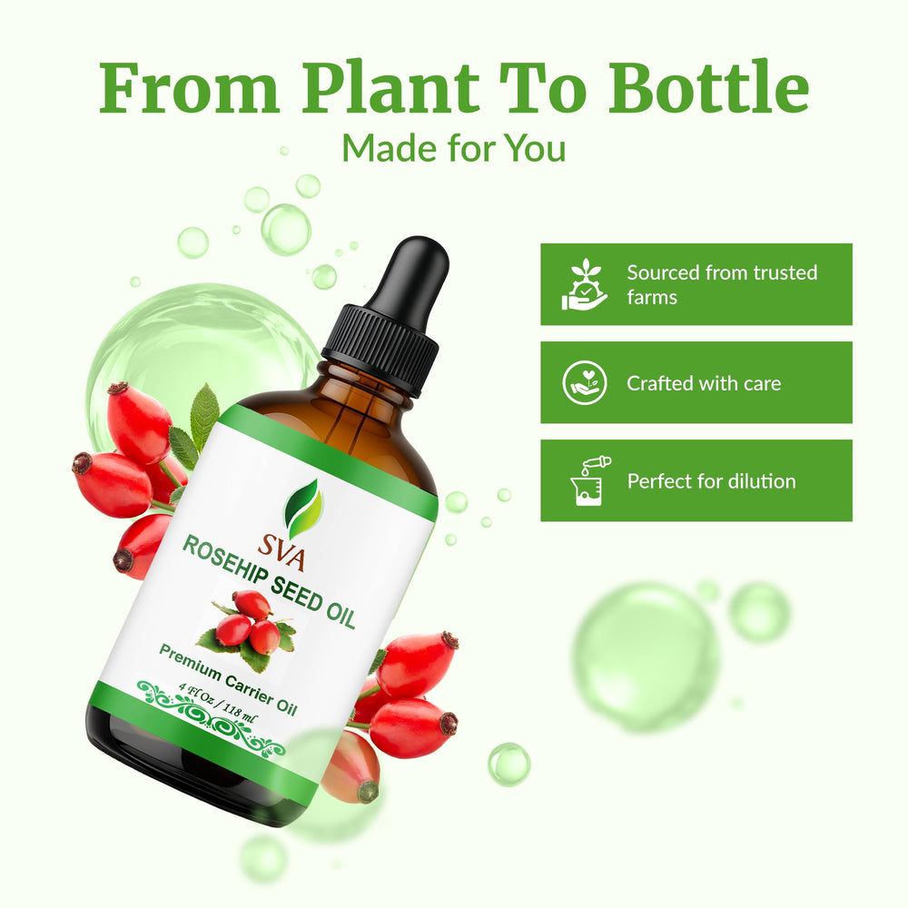 SVA Rosehip Seed Oil mixed with creams for enhanced skincare.