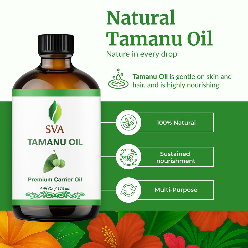 SVA Tamanu Oil bottle pour for quick, even distribution during routines