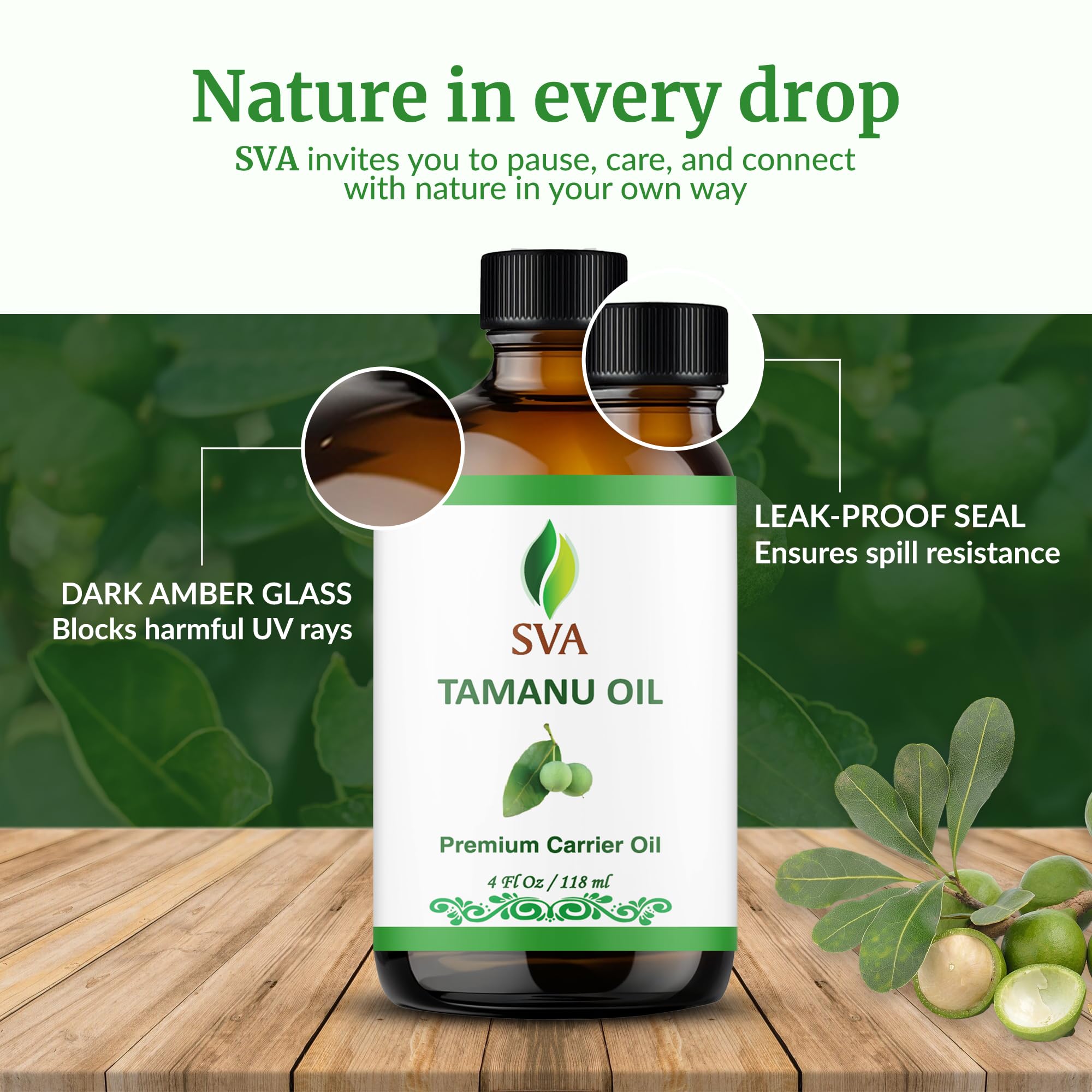 SVA Tamanu Oil scalp massage for relaxation and nourishment
