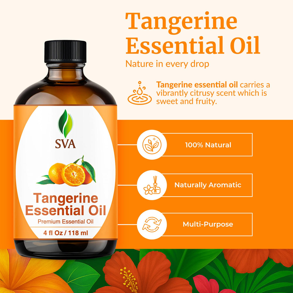 Close-up of diffuser releasing a bright citrus aroma with SVA Tangerine oil.
