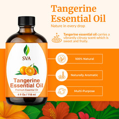 Close-up of diffuser releasing a bright citrus aroma with SVA Tangerine oil.