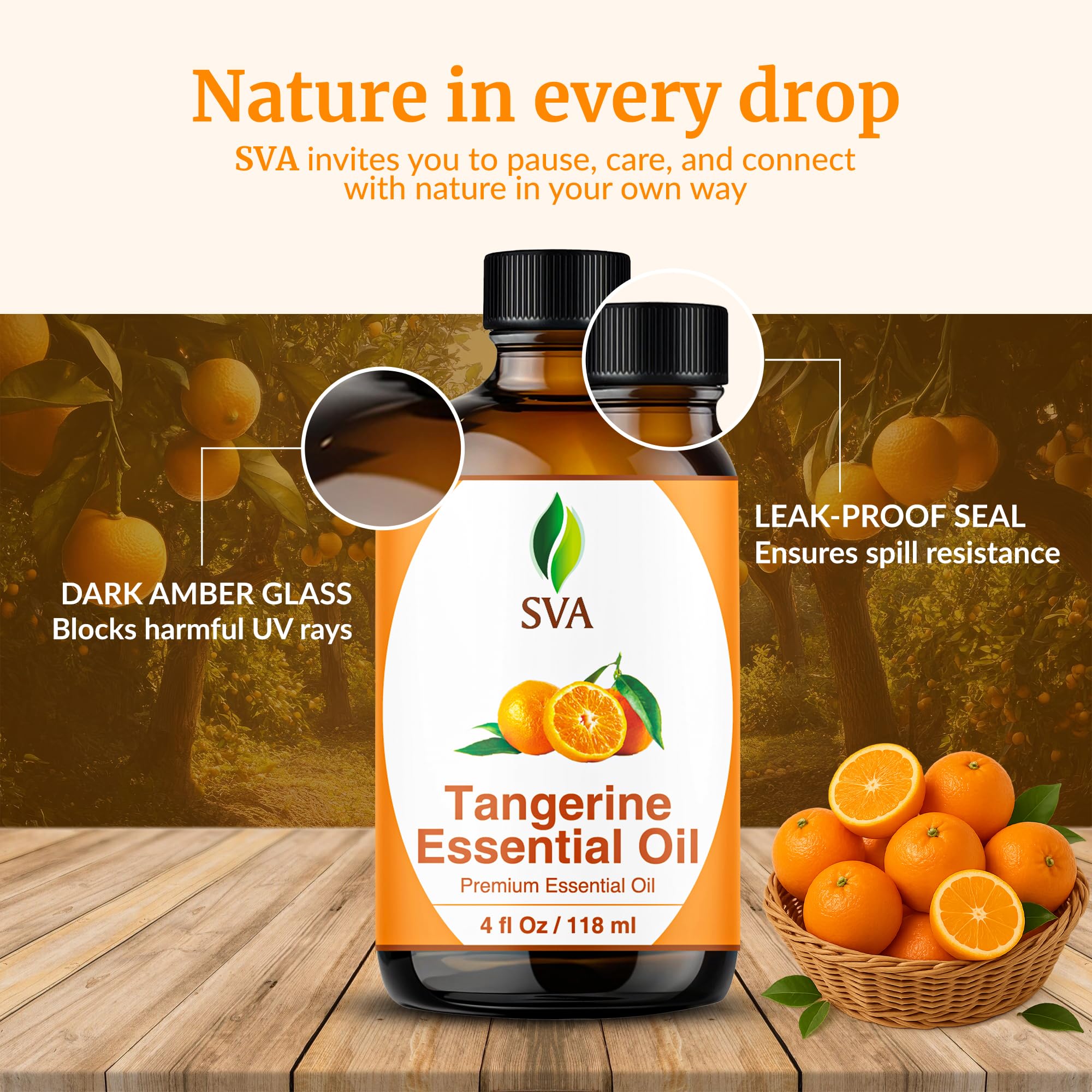 Spa-like foot bath with SVA Tangerine oil and warm water.