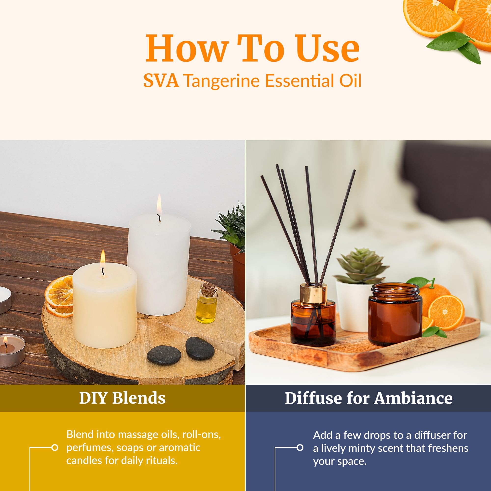 Candle or soap making with SVA Tangerine oil for natural fragrance.