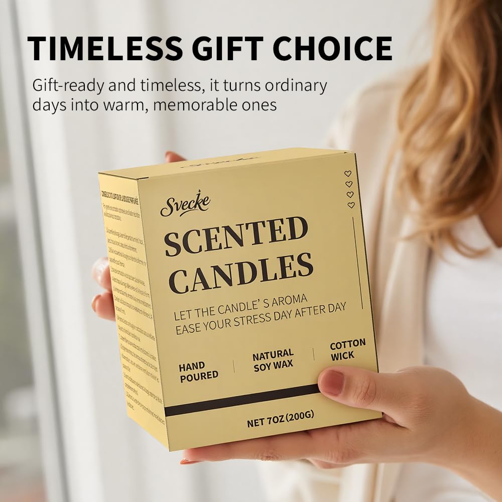 SVECKE lemon scented candle beside bath for relaxing spa moment