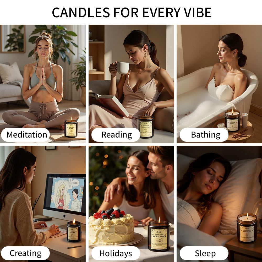 SVECKE lemon scented candle packaging highlights premium design and presentation