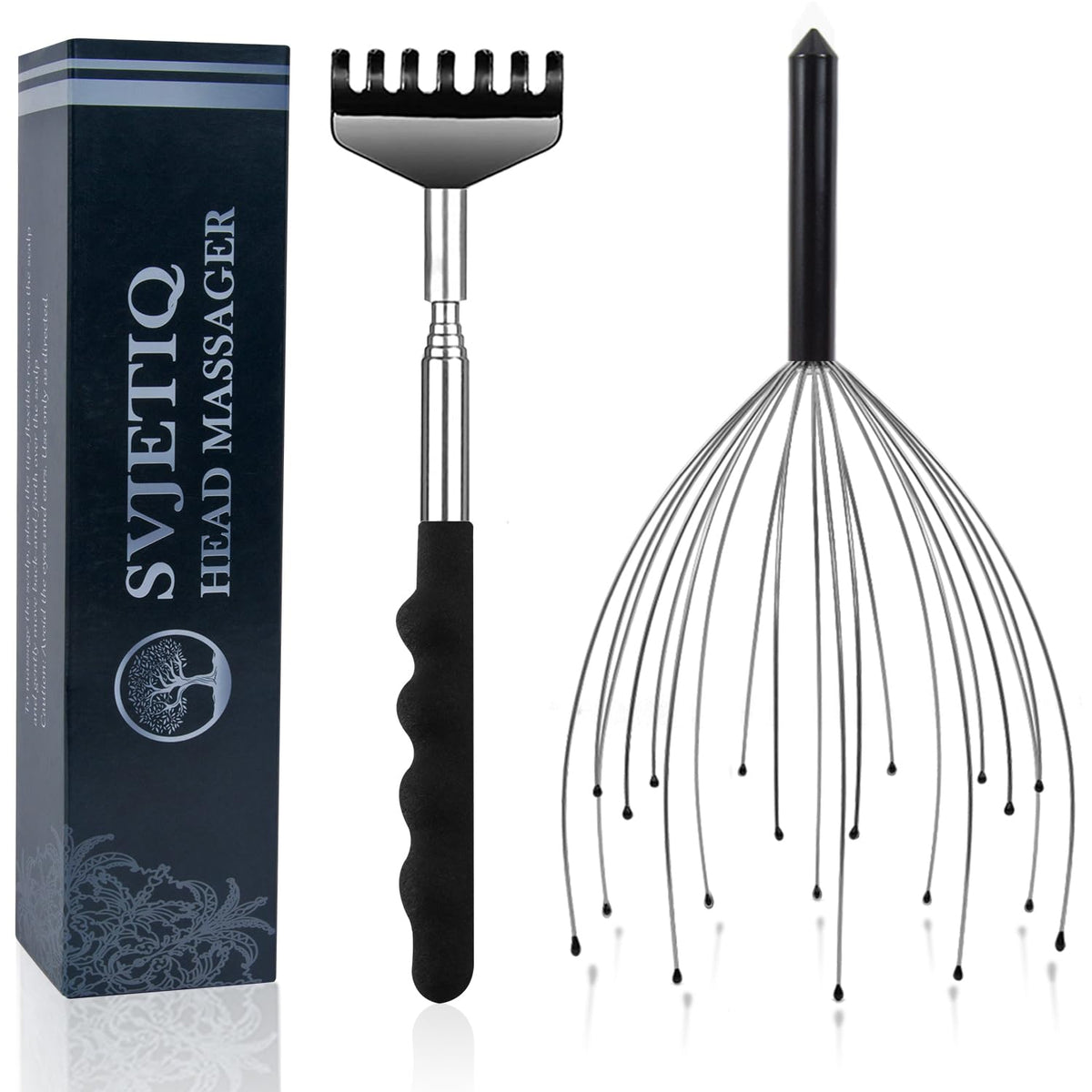 Svjetiq head massager with 20 fingers gliding across the scalp for relaxing sessions