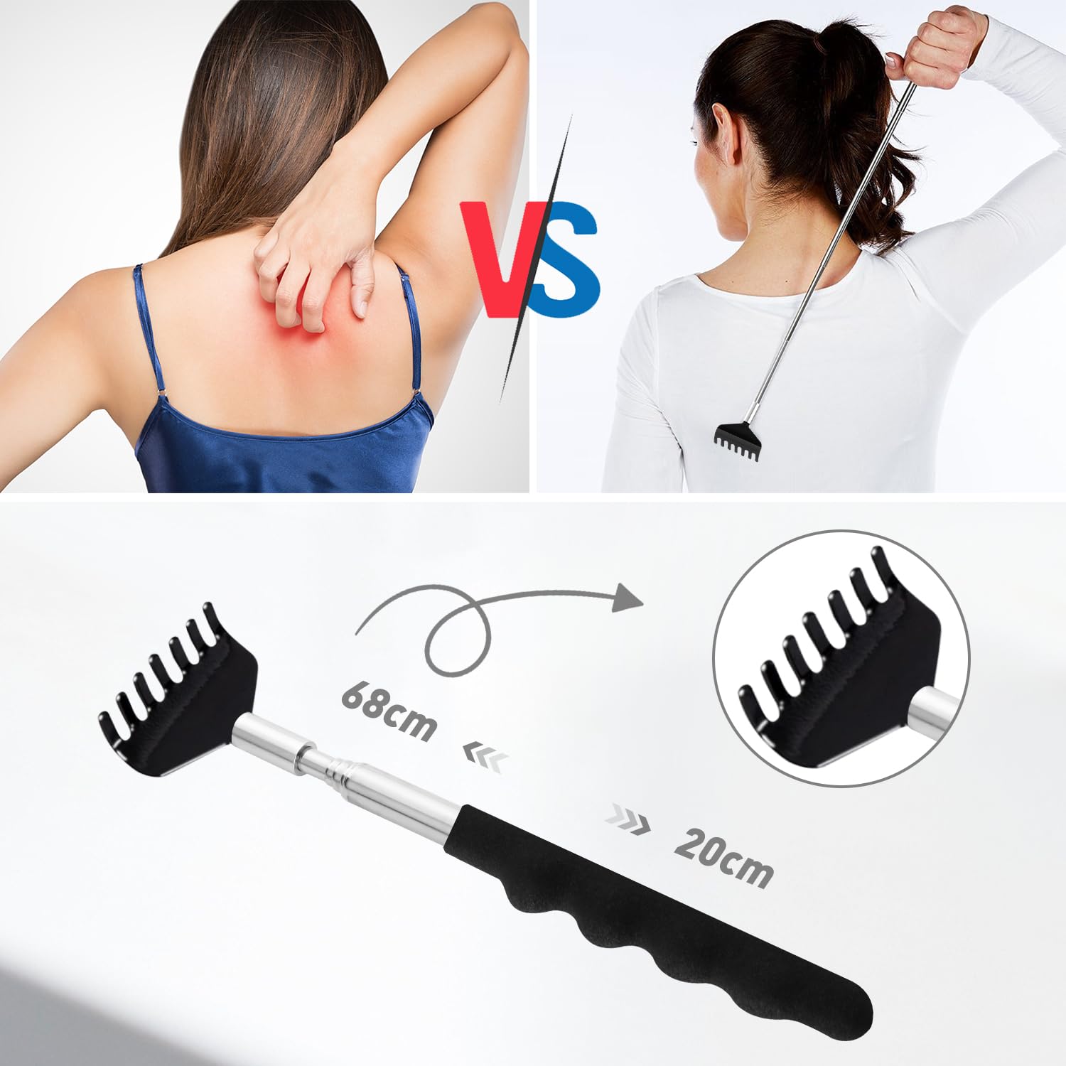 Svjetiq head massager with flexible fingers adapting to the scalp