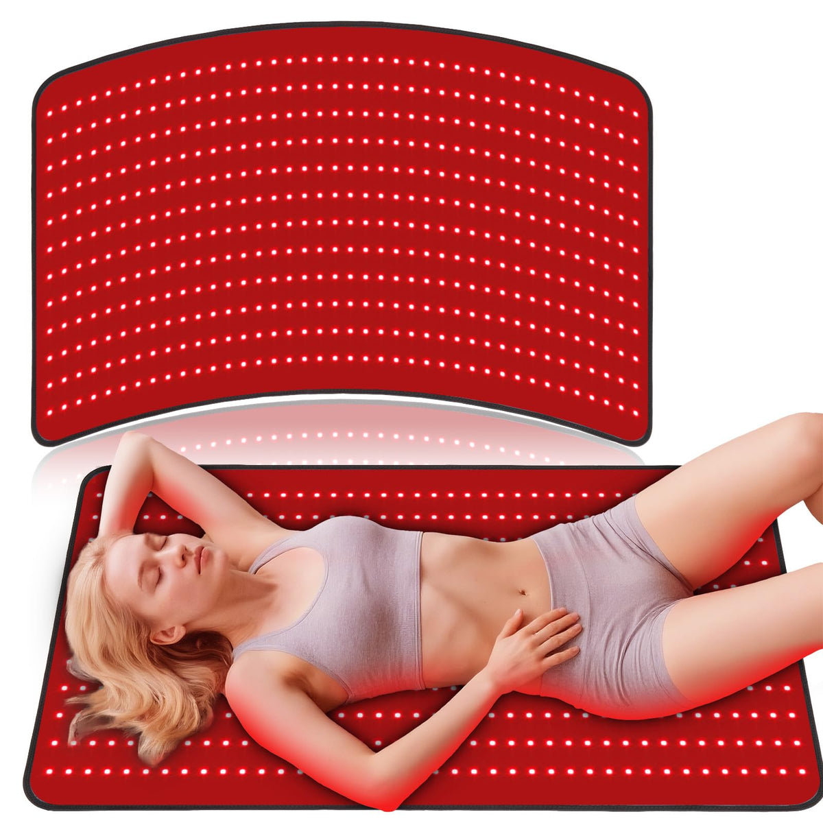 Svlseiia red light therapy mat shows full back coverage for broad relief opportunities
