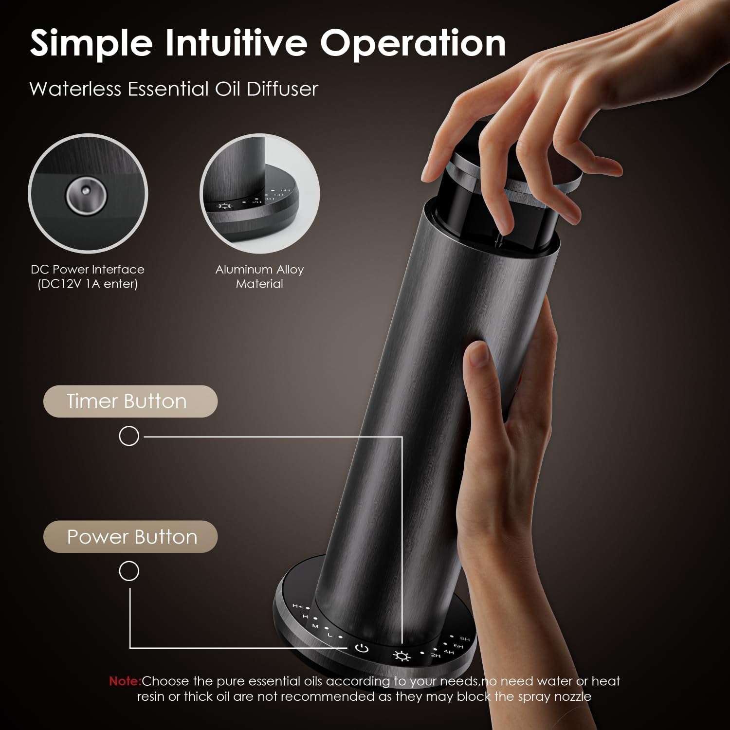 SVNWKRE diffuser 120ml bottle compatibility for easy oil use.