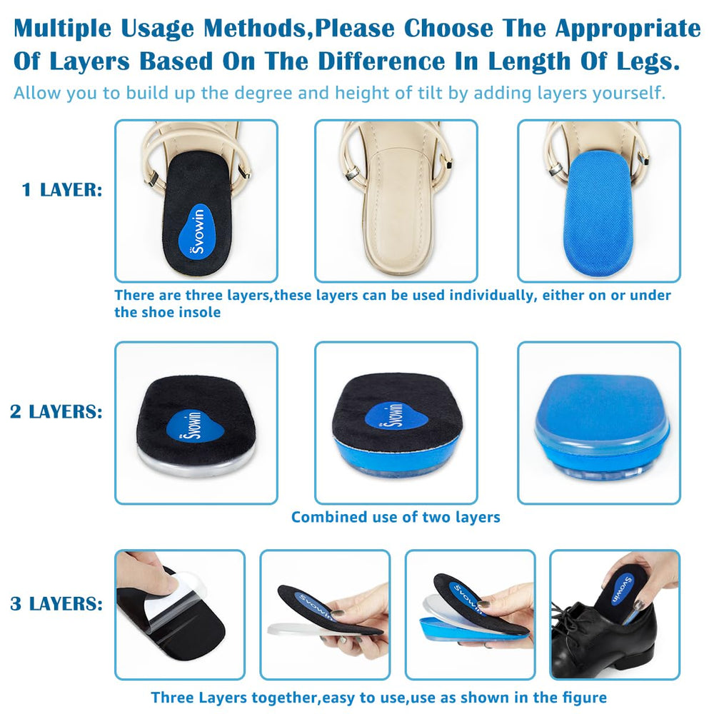 Svowin three-color insole pairs fit most shoes