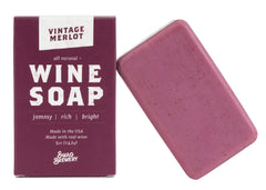 Swag Brewery Jabon Vino Merlot: barra aparente con aroma afrutado para ducha y piel suave.