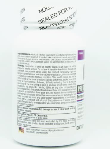 Swan Extreme OxyElite Pro Strength label close-up with caffeine energy