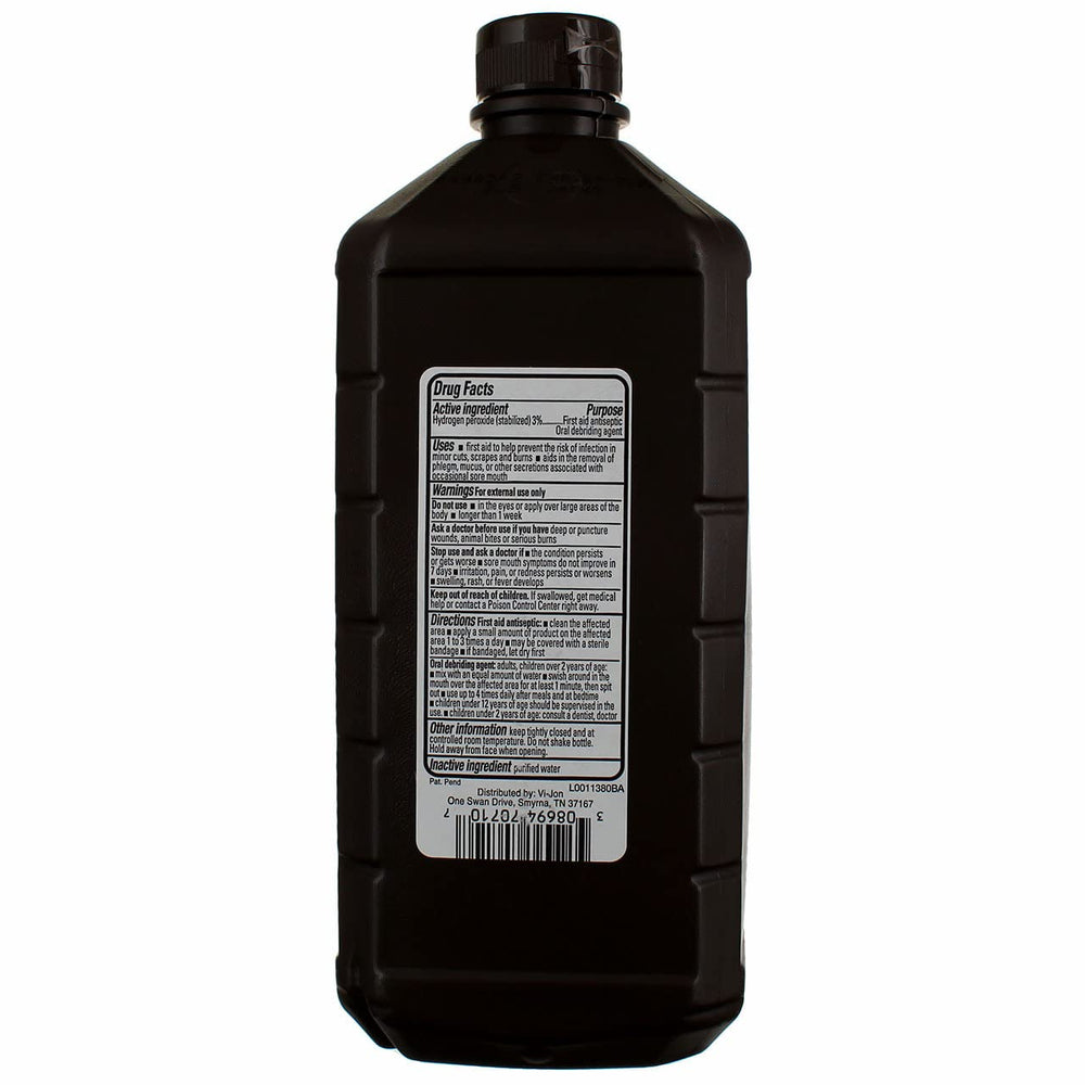 Swan hydrogen peroxide 32oz label close-up for product clarity