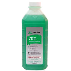 Swan Isopropyl Alcohol 70% Wintergreen 12-pack bottles ideal for bulk cleaning