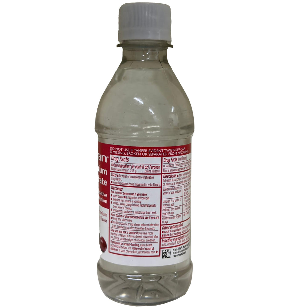 Swan Magnesium Citrate liquid being poured into a glass
