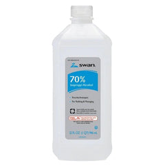 Swan rubbing alcohol 32oz bottle ready for first aid and cleaning