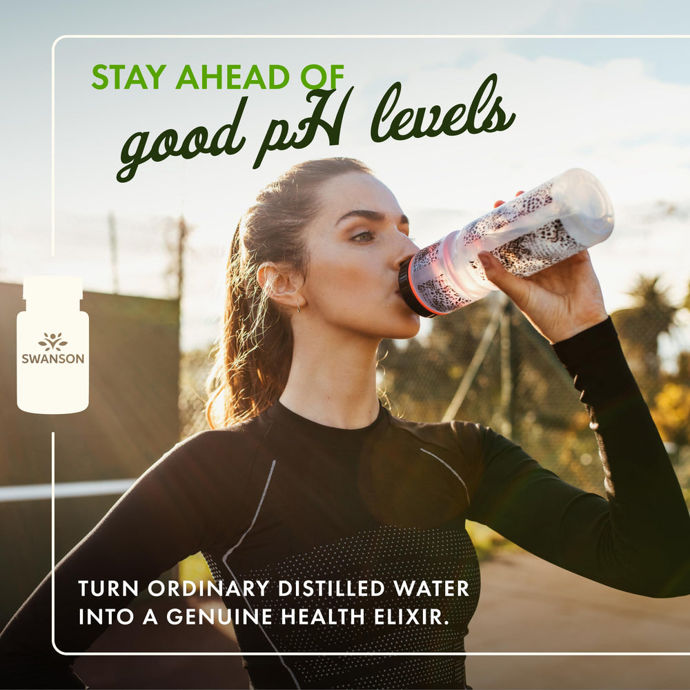 Swanson Alkaline Booster bottle pour demonstrates simple one-drop dosing