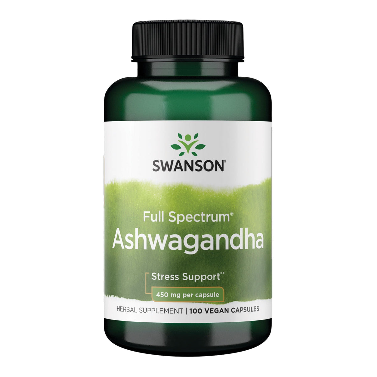 Swanson Ashwagandha polvo frasco: apoyo al equilibrio diario y bienestar.