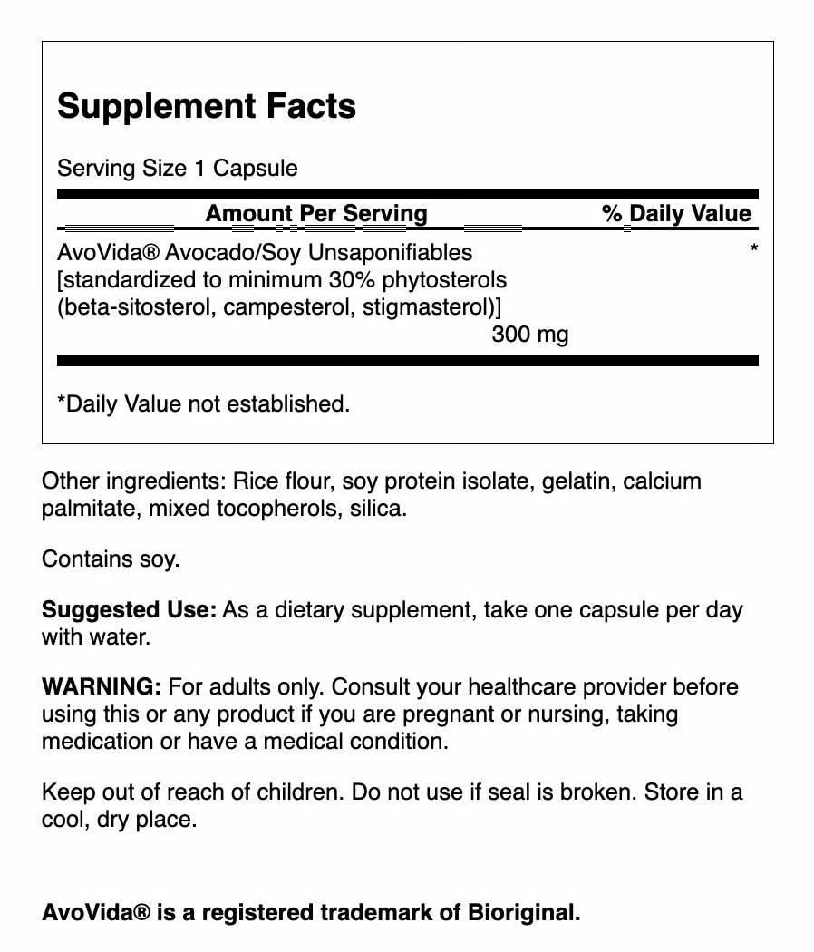 Swanson AvoVida capsules close-up showing capsule form