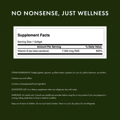 Swanson Beta-Carotene packaging front view emphasizes quality.