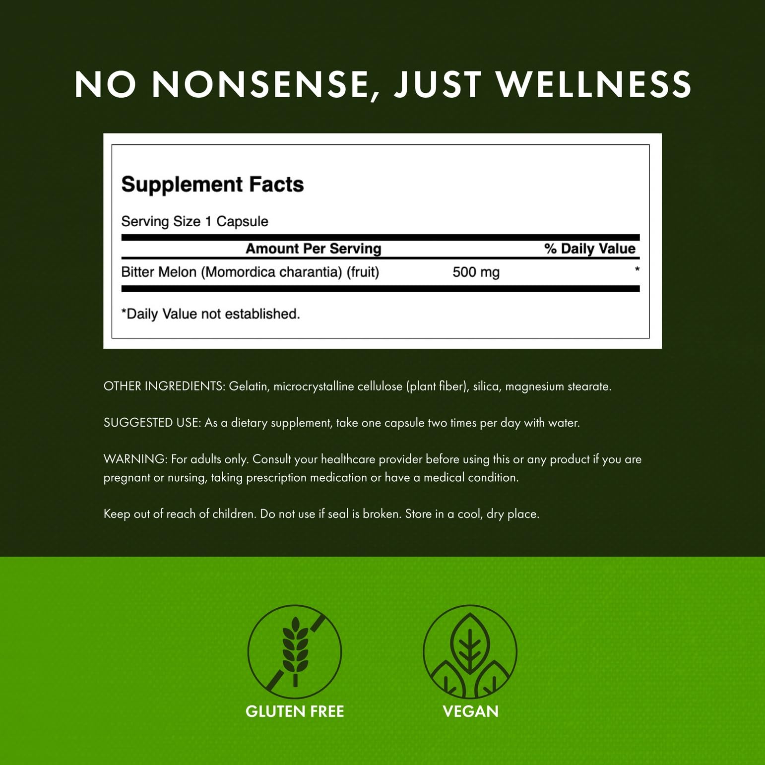 Swanson Bitter Melon full-spectrum ingredients image showing natural compounds
