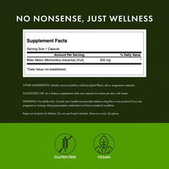Swanson Bitter Melon full-spectrum ingredients image showing natural compounds