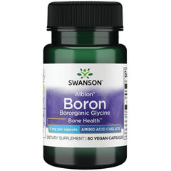 Swanson Boron Albion Boroganic bottle showing high absorption formulation for bone support