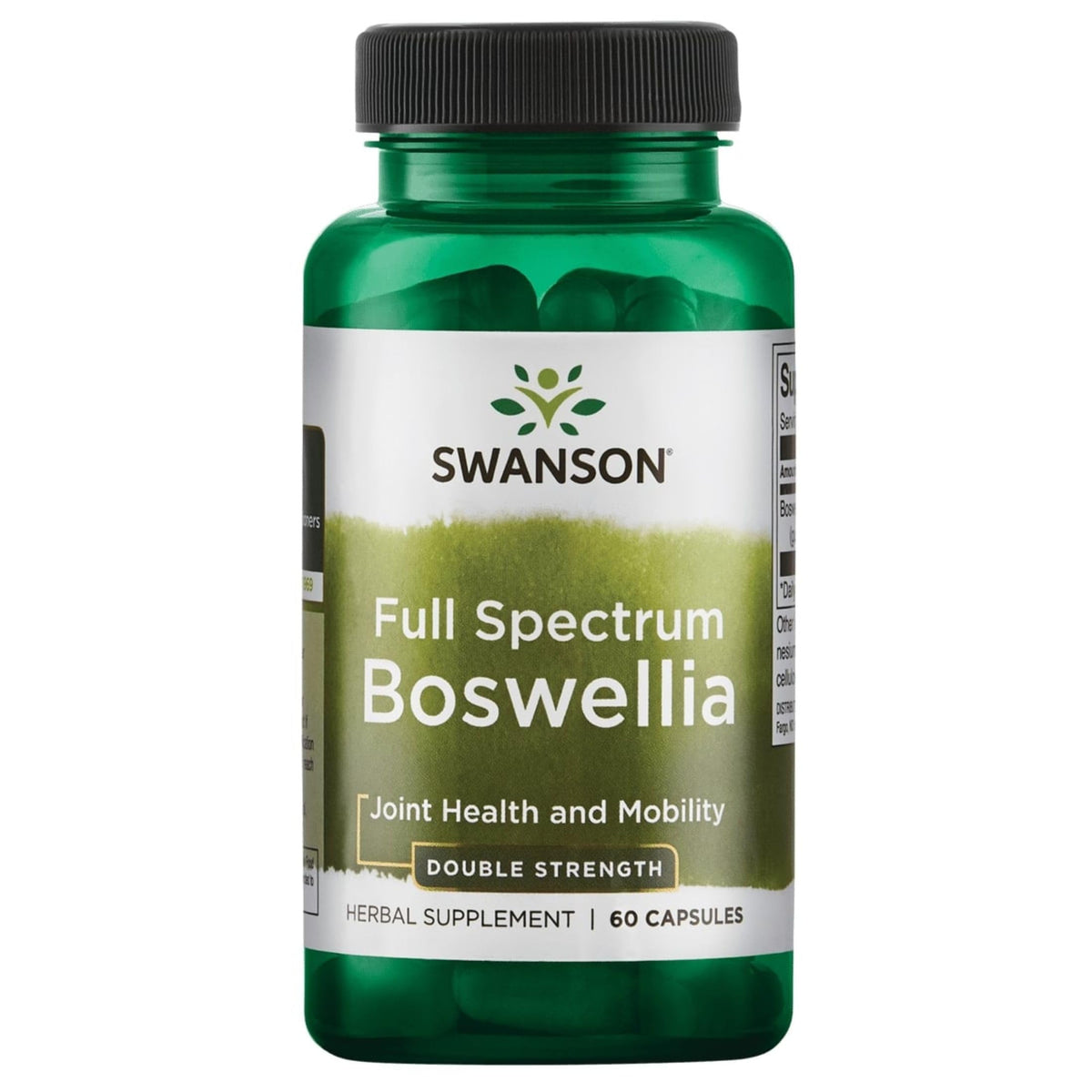 Swanson Boswellia bottle front with label signaling full-spectrum joint support
