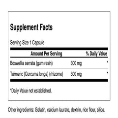 Swanson boswellia-curcumin capsules closeup for daily joint support.