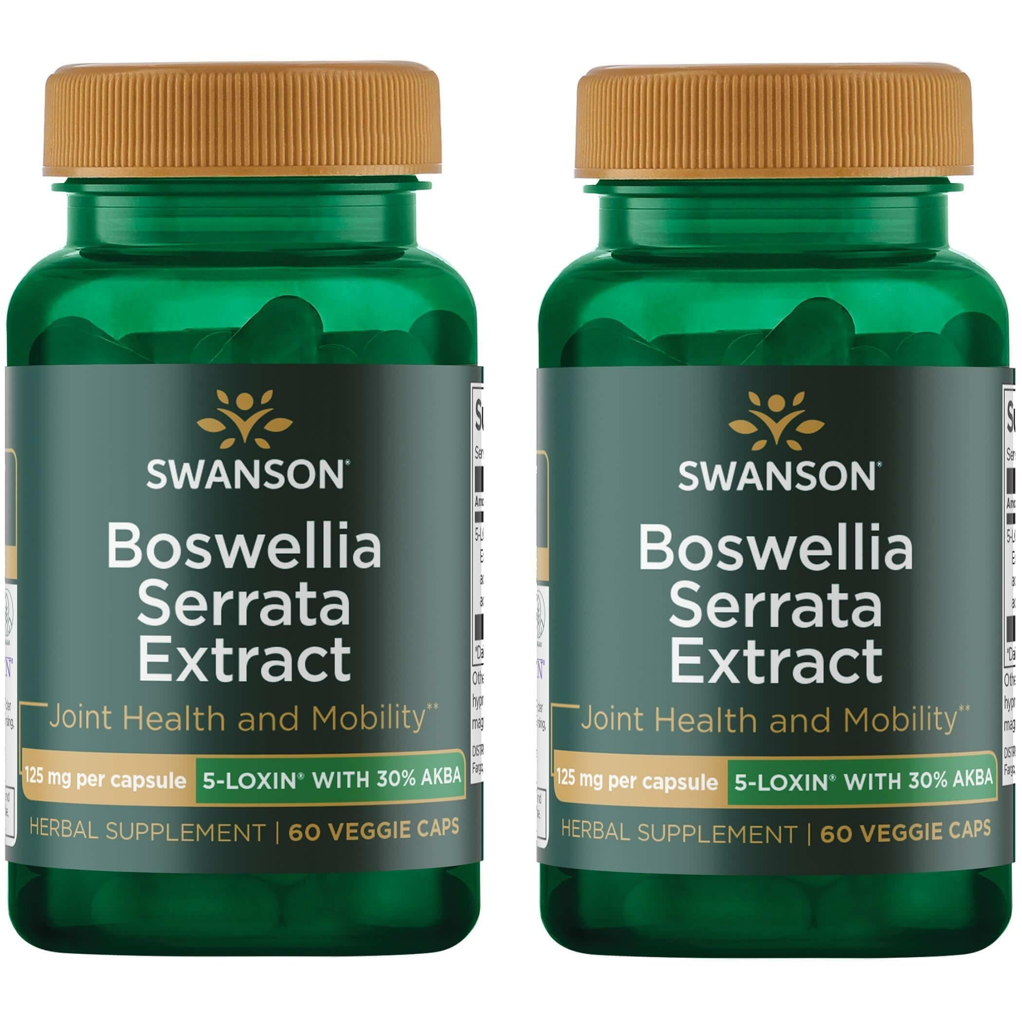 Swanson Boswellia Serrata Extract bottle front view with vegan capsules for daily support
