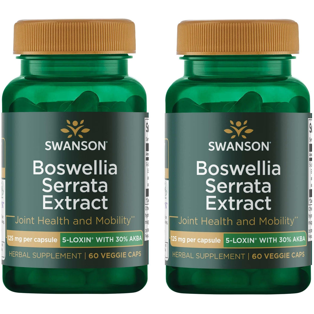 Swanson Boswellia Serrata Extract bottle front view with vegan capsules for daily support